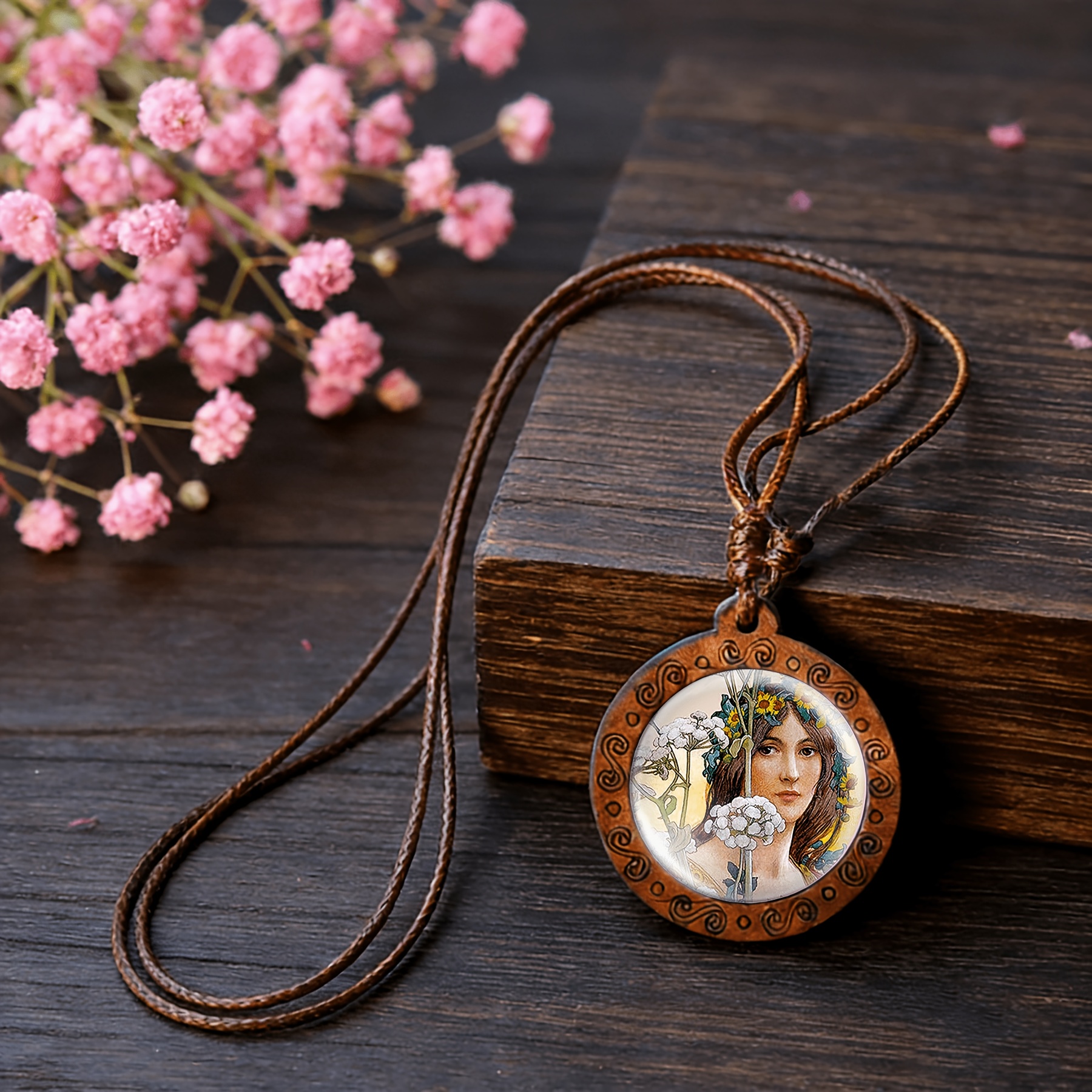 Handmade Vintage Necklace with Circular Design